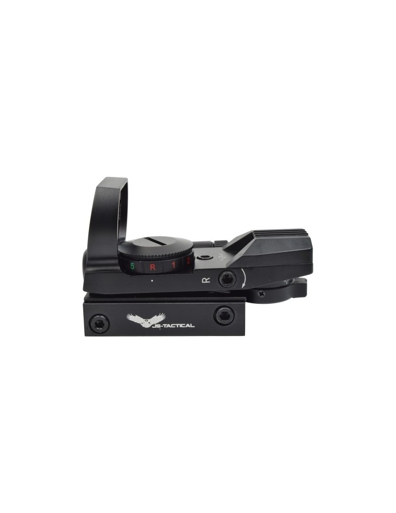 JS-TACTICAL RED DOT MULTI-RETICOLO CON LASER ROSSO NERO [JS-HD101]