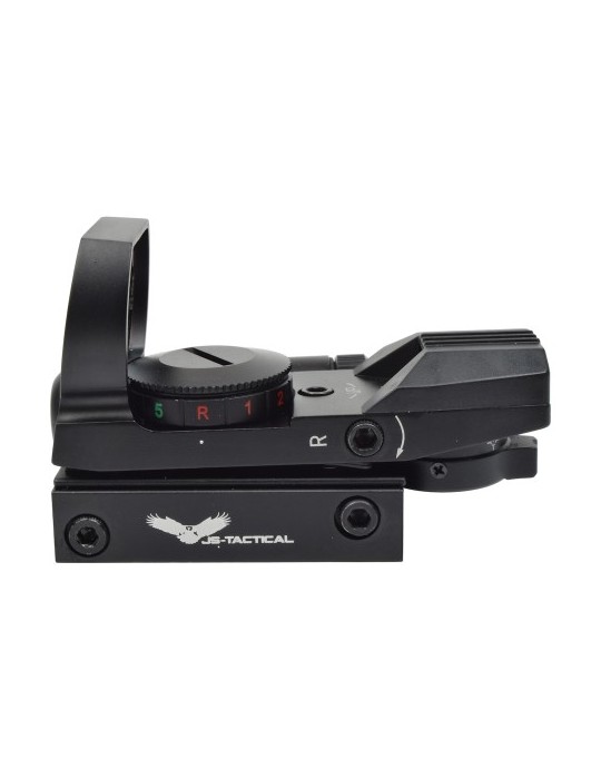 JS-TACTICAL RED DOT MULTI-RETICOLO CON LASER ROSSO NERO [JS-HD101]