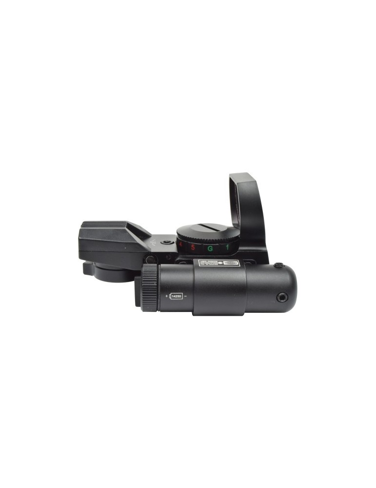 JS-TACTICAL RED DOT MULTI-RETICOLO CON LASER ROSSO NERO [JS-HD101]