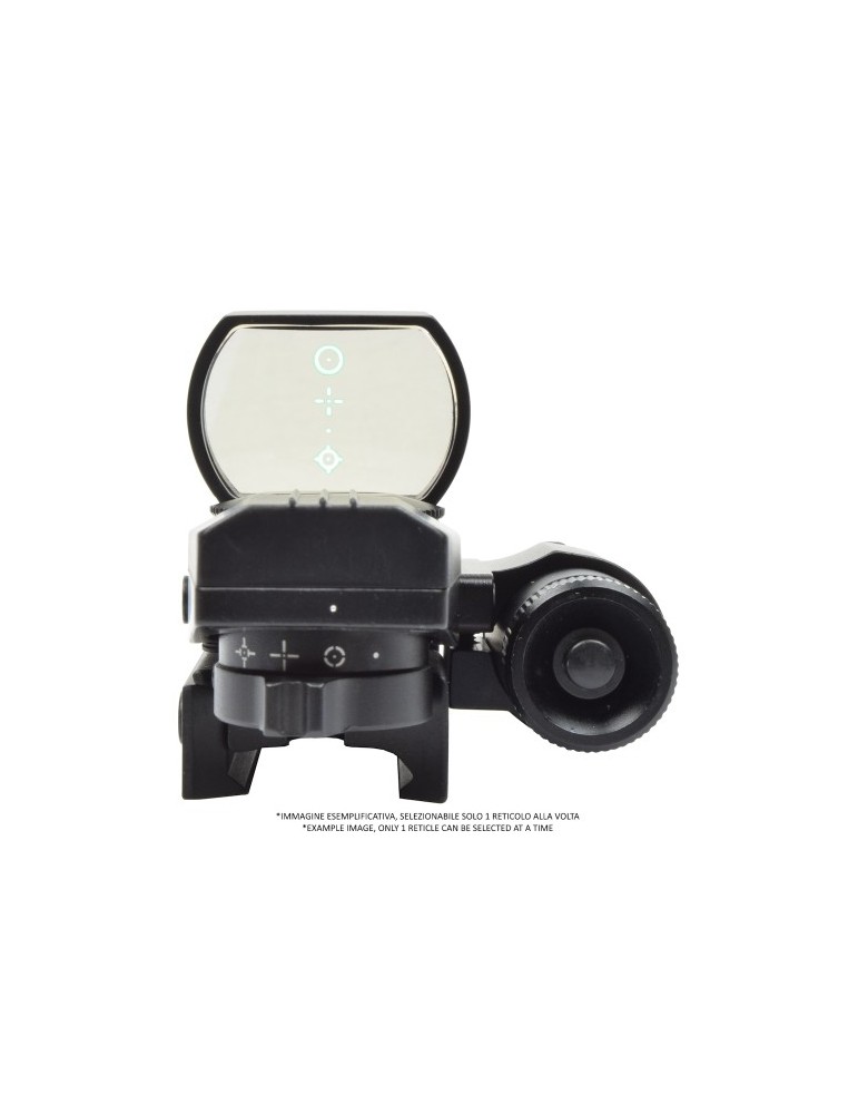 JS-TACTICAL RED DOT MULTI-RETICOLO CON LASER ROSSO NERO [JS-HD101]