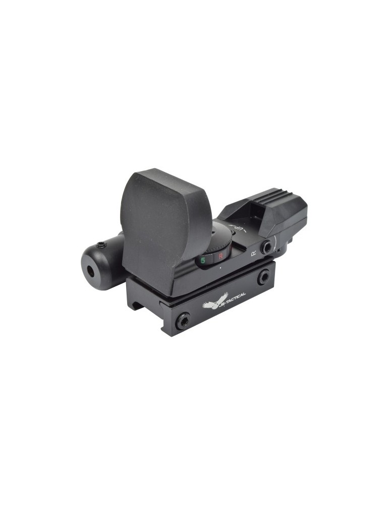 JS-TACTICAL RED DOT MULTI-RETICOLO CON LASER ROSSO NERO [JS-HD101]
