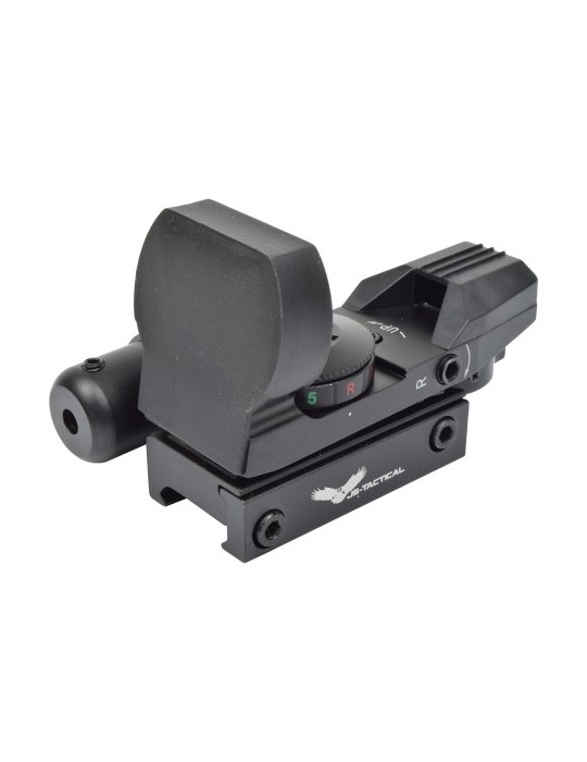 JS-TACTICAL RED DOT MULTI-RETICOLO CON LASER ROSSO NERO [JS-HD101]
