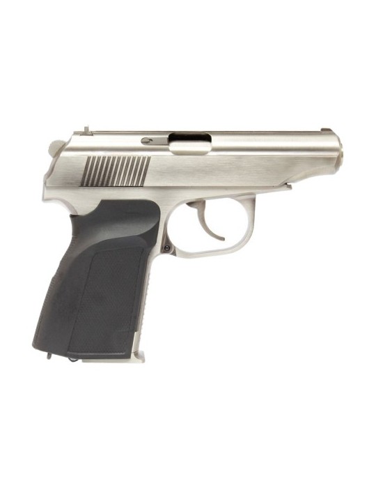WE PISTOLA A GAS MK MAKAROV CON SILENZIATORE SILVER [WE-MA01SV]