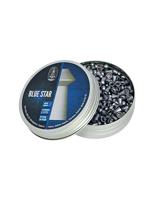 BSA BLUE STAR PIOMBINI PUNTA PIATTA PER CARABINA CAL.4,5MM DA 0,52g [ICB041]