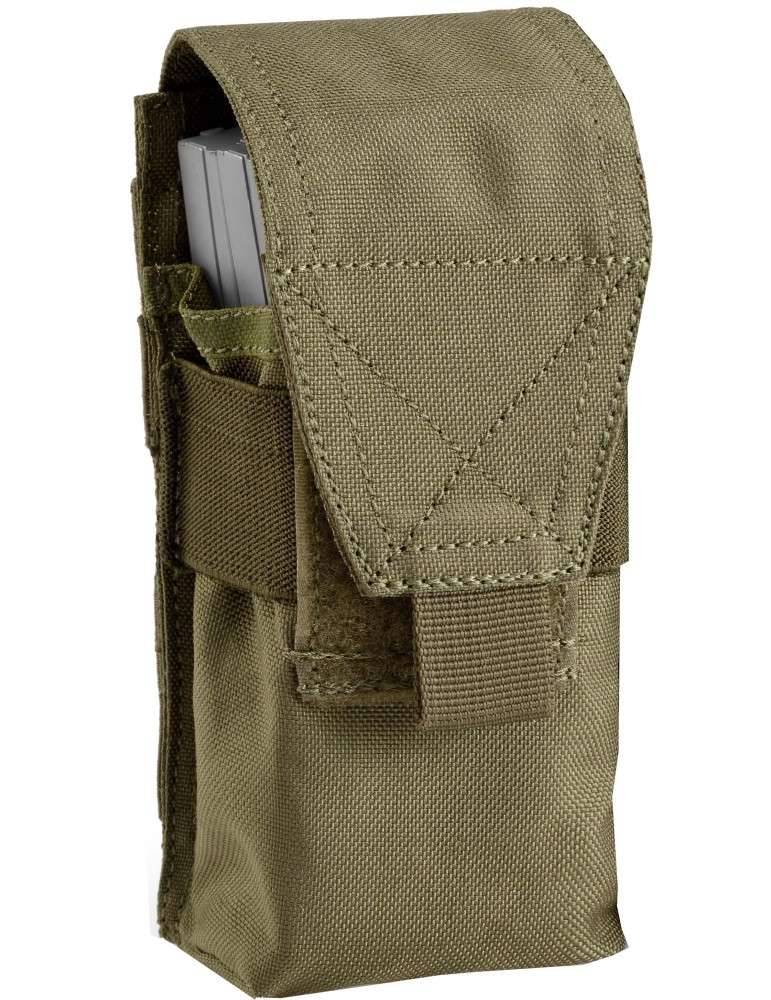 PORTA CARICATORE SINGOLO A MOLLE VERDE  [D5-M4AKS OD]