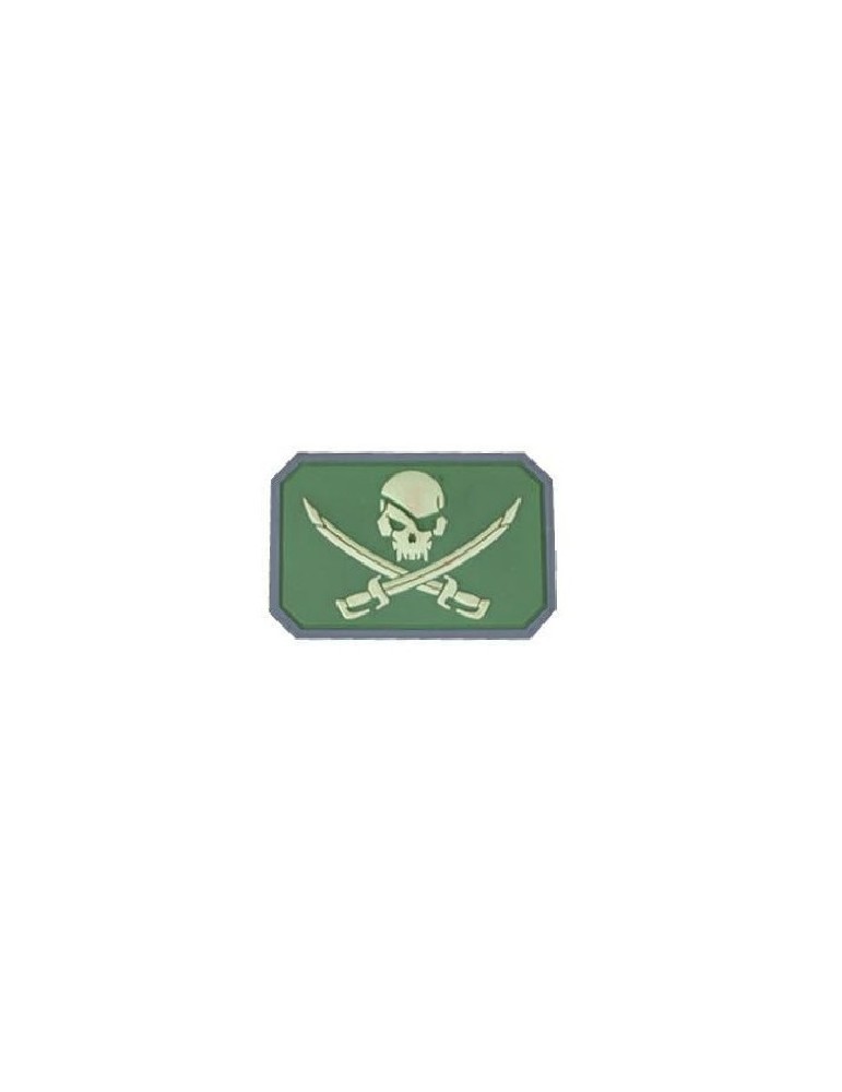 EMERSON PIRATE SKULL PATCH IN PVC  [EM5553B]