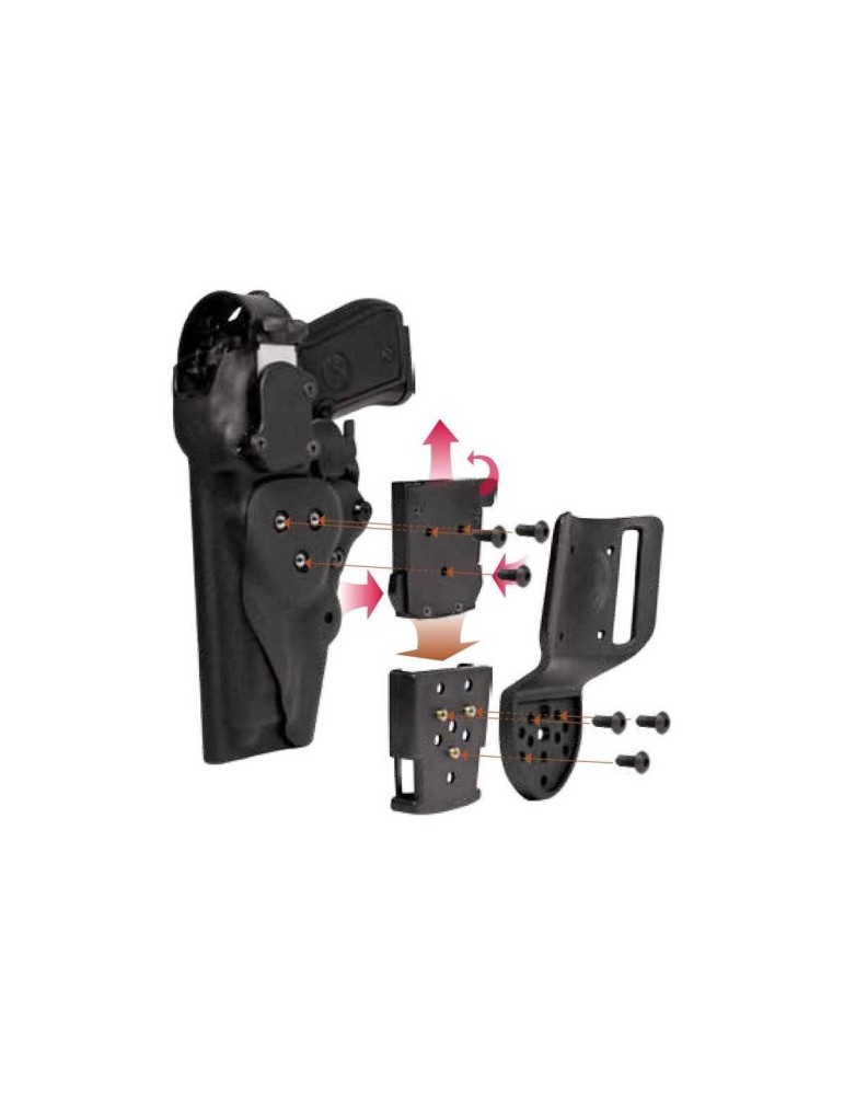 VEGA HOLSTER SISTEMA ROTATIVO E DI DISCONNESSIONE-CONNESSIONE RAPIDA DESERT BROWN [8K31D]