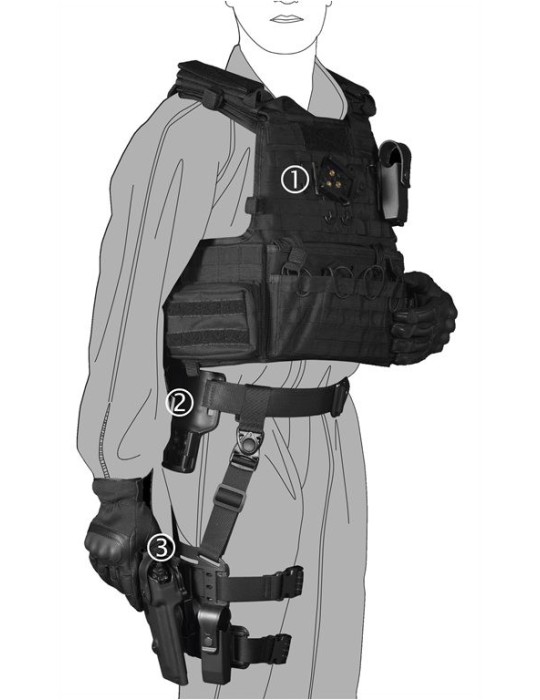 VEGA HOLSTER SISTEMA ROTATIVO E DI DISCONNESSIONE-CONNESSIONE RAPIDA DESERT BROWN [8K31D]