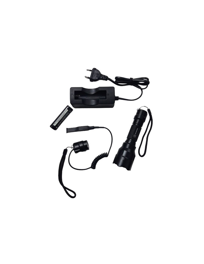 JS TAKTISCHE FACKEL MIT BATTERIE UND BATTERIELADEGERÄT UND FERNBEDIENUNG [JS-FT250]