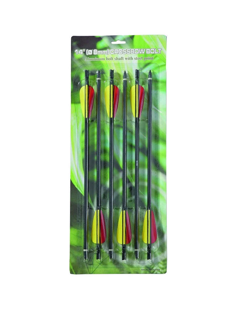PFEILE FÜR ARMBRUST ALUMINIUM 14 "STK. 6 SCHWARZ [R10118]