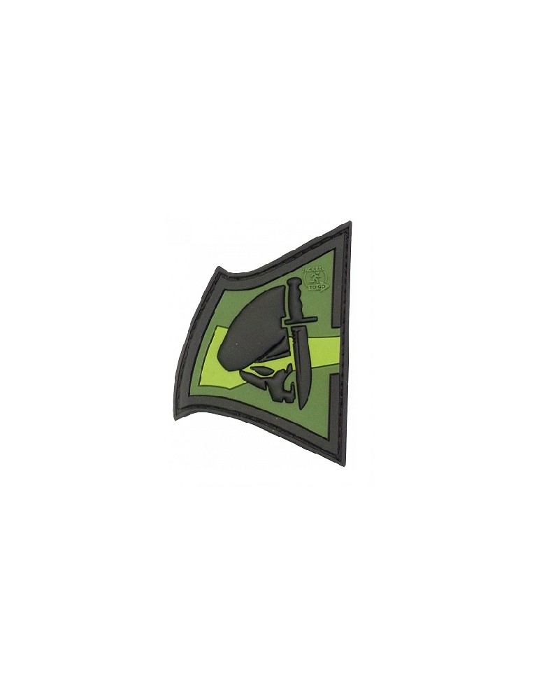 PATCH REBEL SKULL VERDE  [D5-JTG-35 OD]