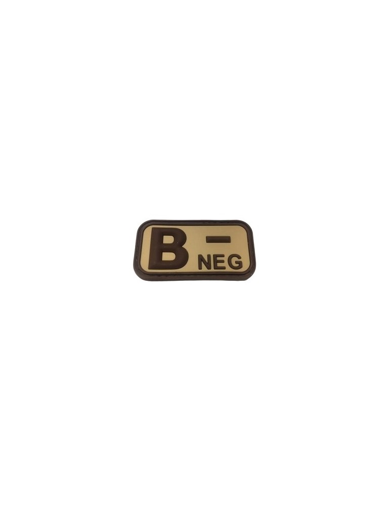 PATCH BLOOD GROUP TAN «B NÉGATIF» DEFCON 5 [D5-JTG-22-NEG TB]