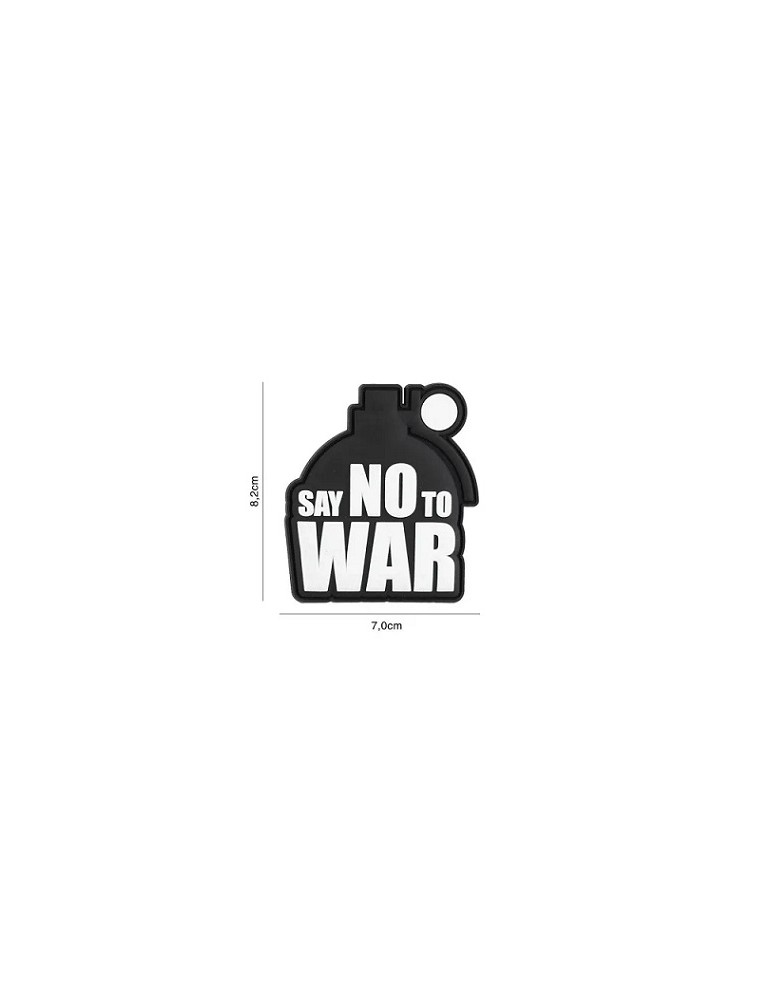 101 INC PATCH 3D SAY NO TO WAR IN PVC NERO E BIANCO [444130-7339]