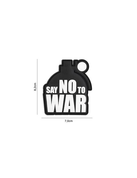101 INC PATCH 3D SAY NO TO WAR IN PVC NERO E BIANCO [444130-7339]
