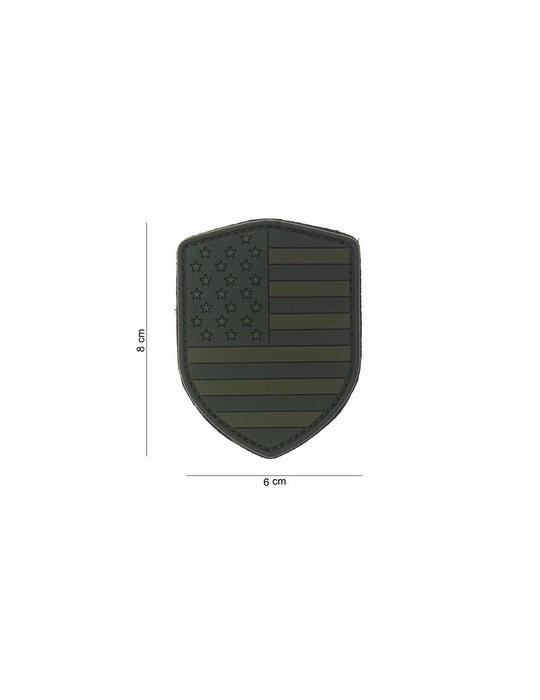 101 INC PATCH BANDIERA AMERICANA SCUDETTO IN PVC VERDE [444130-3789]