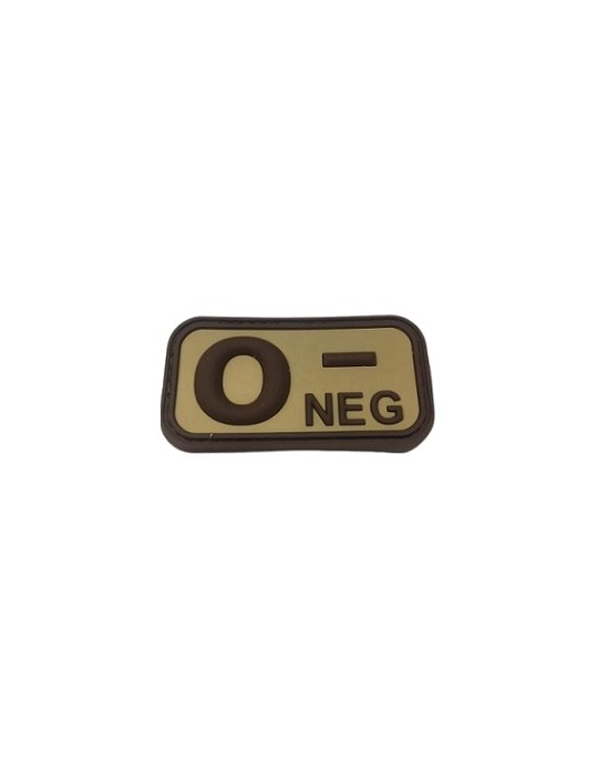 BLOOD GROUP PATCH TAN '' 0 NEGATIVE '' DEFCON 5 [D5-JTG-22-NEG T 0]