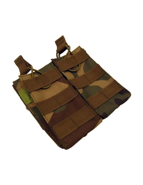 TASCA DOPPIA PORTACARICATORI WOODLAND PER CINTURA-TATTICO  [RP-1098WOOD]