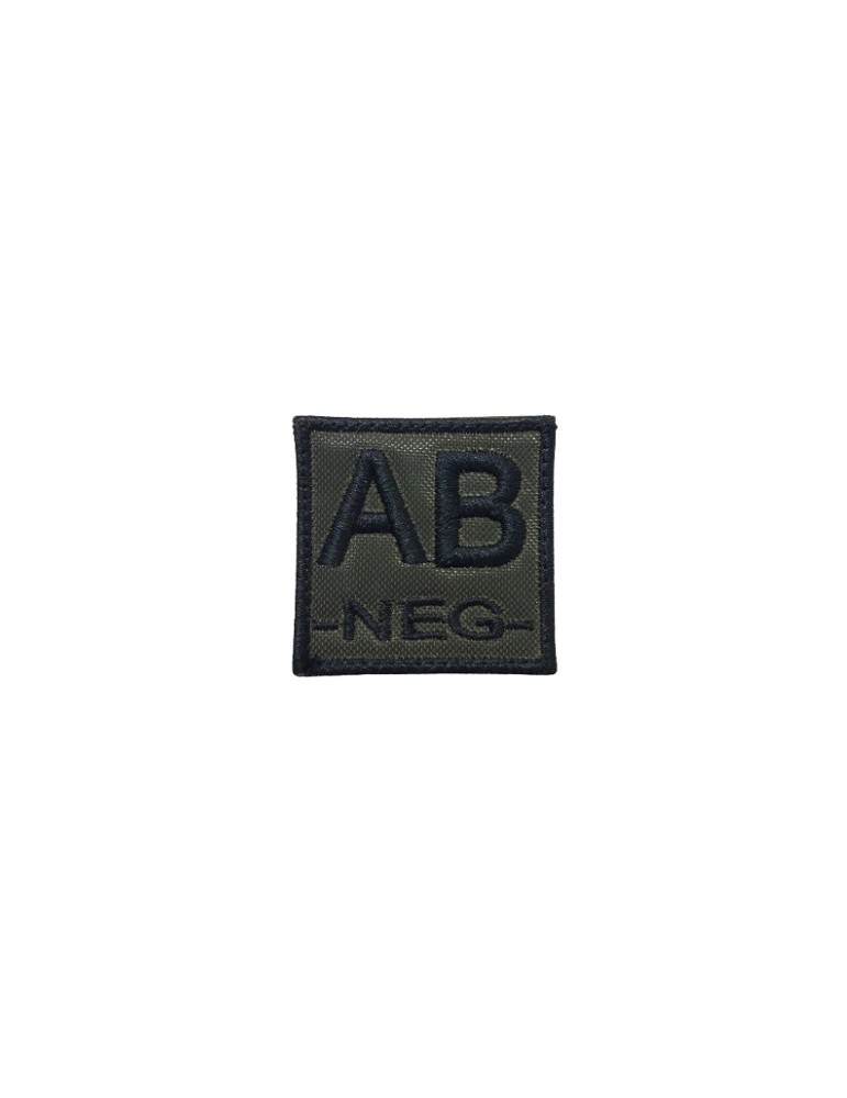 GREEN BLOOD GROUP PATCH '' AB NEGATIVE '' DEFCON 5 [D5-TVGS-NEG OD AB]