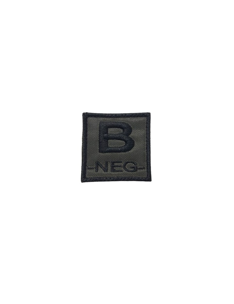 GREEN BLOOD GROUP PATCH '' B NEGATIVE '' DEFCON 5 [D5-TVGS-NEG OD B]