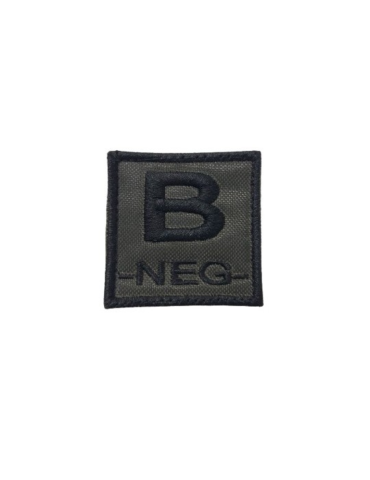 GREEN BLOOD GROUP PATCH '' B NEGATIVE '' DEFCON 5 [D5-TVGS-NEG OD B]