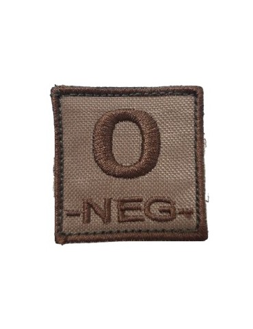 PATCH GROUPE SANGUIN TAN «0 NÉGATIF» DEFCON 5 [D5-TVGS-NEG T 0]