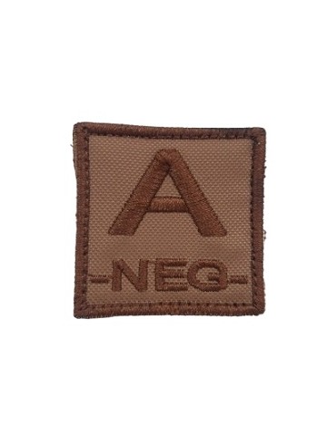 DEFCON 5 PATCH GRUPPO SANGUIGNO RICAMATO TAN ''A NEGATIVO'' [D5-TVGS-NEG T A]