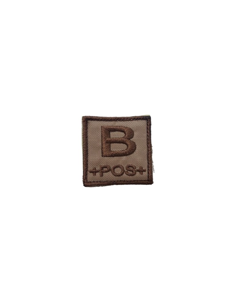 DEFCON 5 PATCH GRUPPO SANGUIGNO RICAMATO TAN ''B POSITIVO'' [D5-TVGS-POS T B]