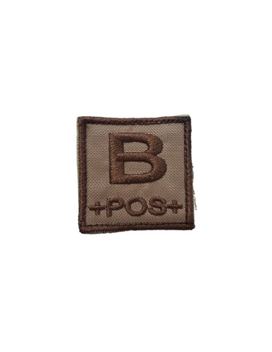 DEFCON 5 PATCH GRUPPO SANGUIGNO RICAMATO TAN ''B POSITIVO'' [D5-TVGS-POS T B]