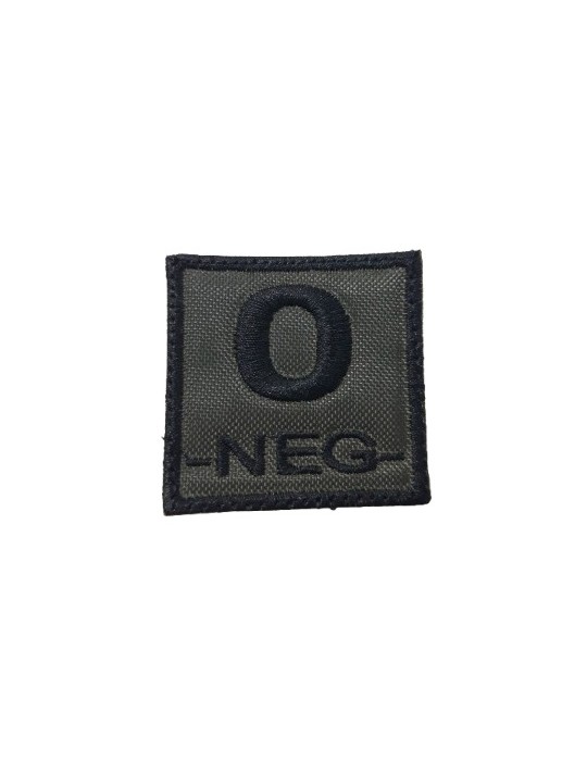 DEFCON 5 PATCH GRUPPO SANGUIGNO RICAMATO VERDE ''0 NEGATIVO'' [D5-TVGS-NEG OD 0]