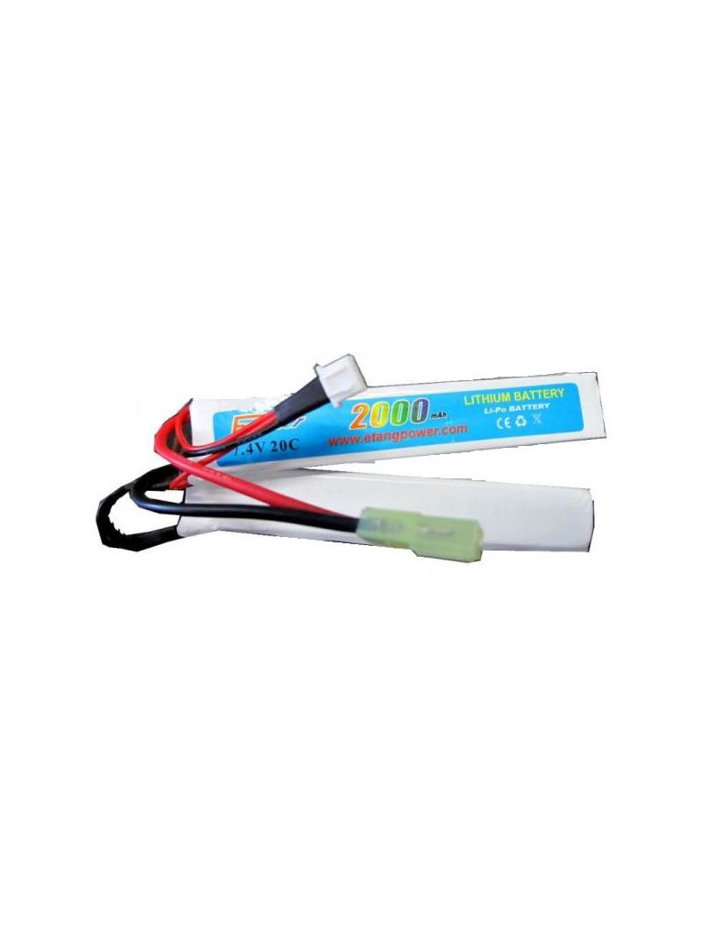 LIPO BATTERY 7.4X2000mah 20C E-POWER FOR CRANE STOCK [7.4X2000 CQB]