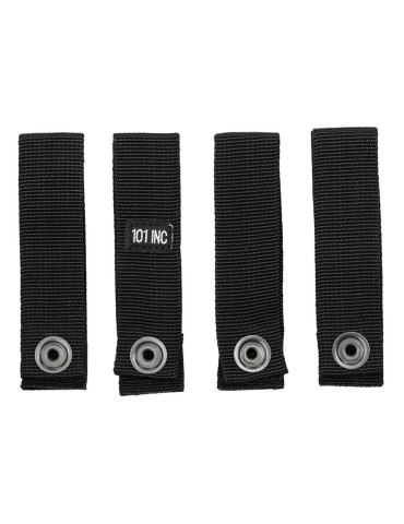 101 INC SET DI 4 CINGHIE CON VELCRO MONTABILI SUI SISTEMI MOLLE NERO [359976N] 2