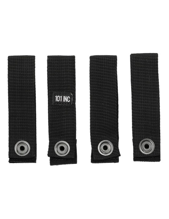 101 INC SET DI 4 CINGHIE CON VELCRO MONTABILI SUI SISTEMI MOLLE NERO [359976N]