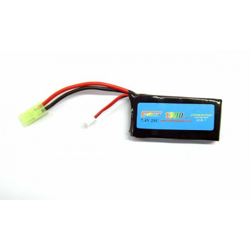 MINI LIPO BATTERY 7,4X1300mah 25C E-POWER [7.4X1300]