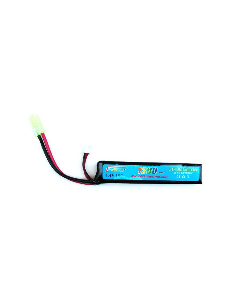 LIPO BATTERIE 7,4X1200mah 15C E-POWER  [7.4X1200]