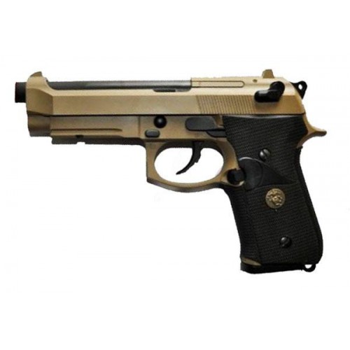 PISTOLA M9A1 MARINE TAN A GAS BLOWBACK FULL METAL [W048T]
