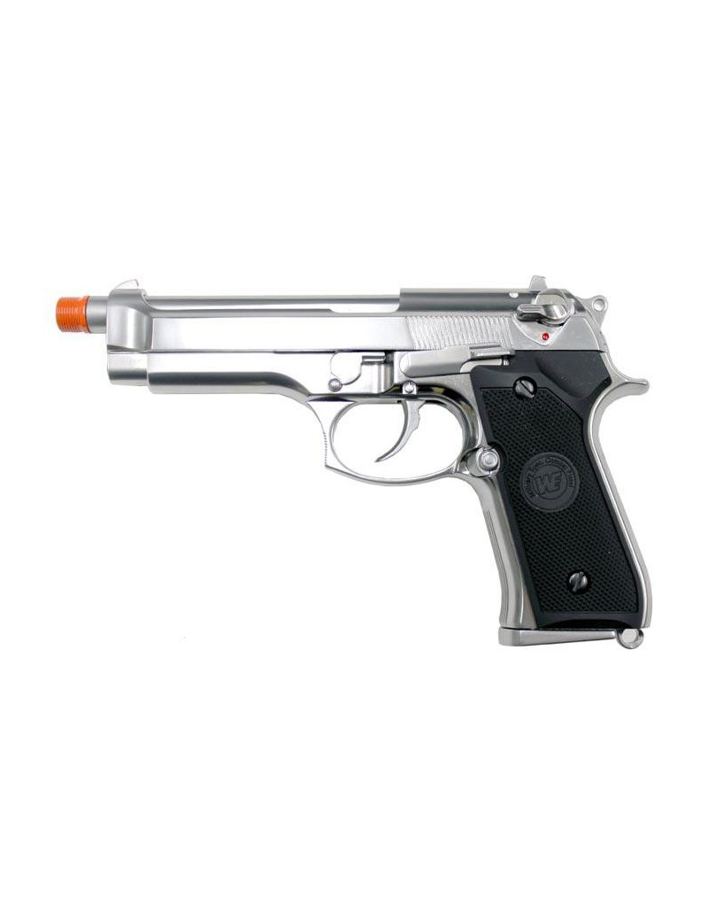 M92S PISTOLET À SOUFFLAGE SPÉCIAL COMBAT À GAZ FULL METAL SILVER WE [W051S]