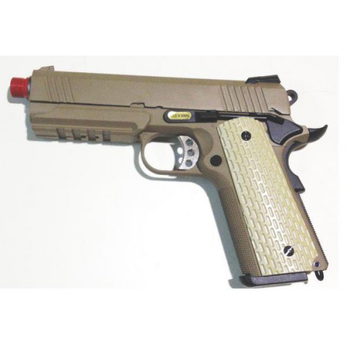 C45 TAN 3.8 RETROCESO DE GAS TÁCTICO FULL METAL [W053T]