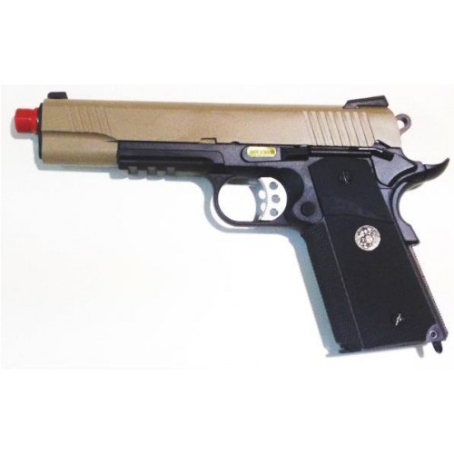 M1911 MEU TAN / NERA GAS BLOWBACK FULL METAL [W055BT]