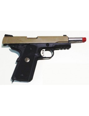 M1911 M.E.U. TAN/NERA GAS SCARRELLANTE FULL METAL  [W055BT] 2