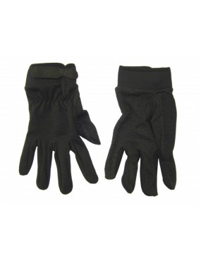 BLACK GLOVES IN TECHNICAL FABRIC [GL511B]