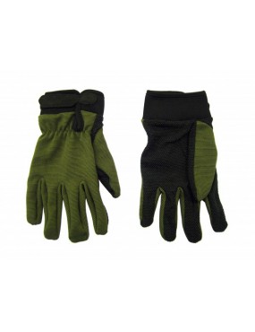 GREEN GLOVES IN TECHNICAL FABRIC. [GL511V]