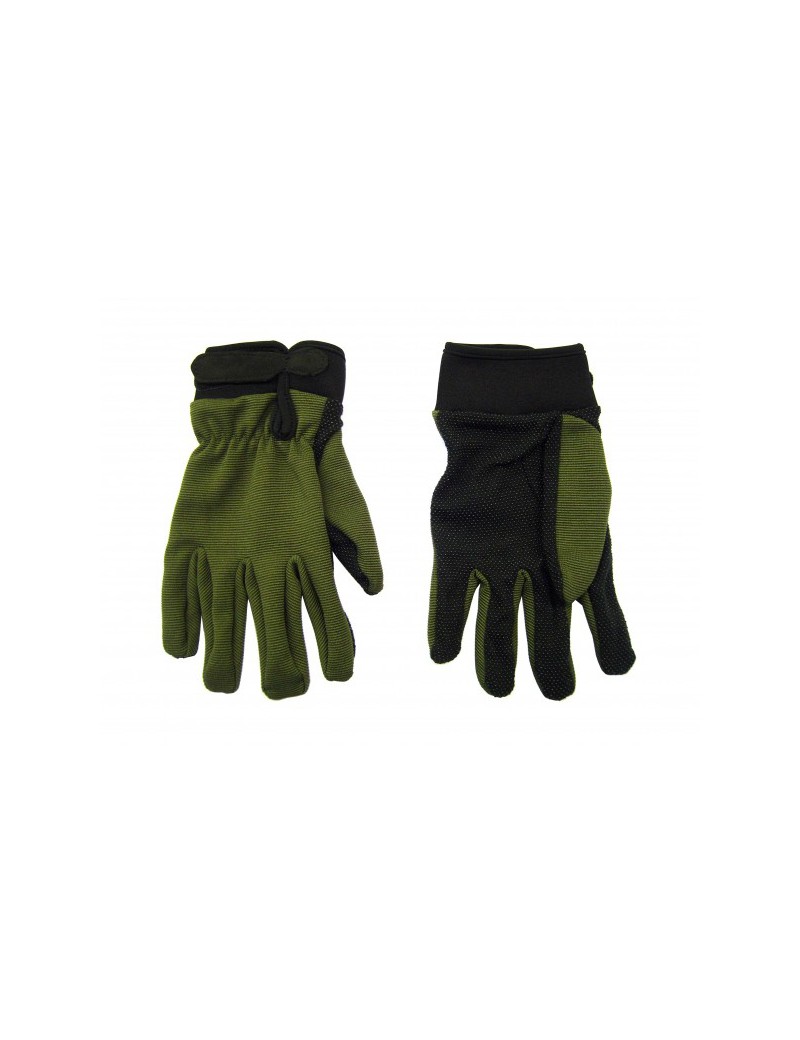GUANTES VERDES EN TEJIDO TÉCNICO. [GL511V]