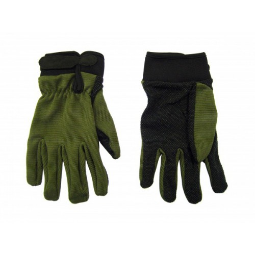 GUANTES VERDES EN TEJIDO TÉCNICO. [GL511V]