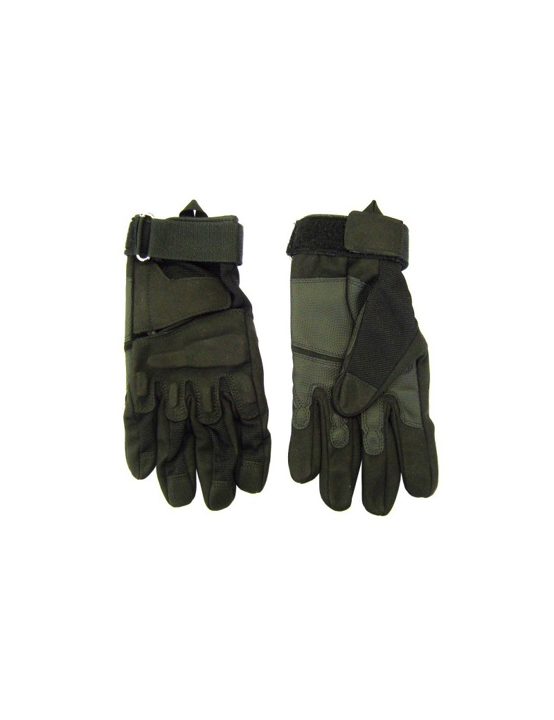 GUANTES TACTICOS DE CORDURA NEGRA REFORZADOS CON ECO CUERO [GL38B]