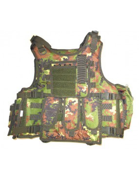 CORPETTO TATTICO VEGETATO CON 8 TASCHE E SISTEMA MOLLE  [RP-322-TC]