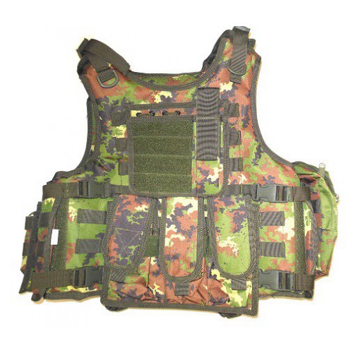 CORPS TACTIQUE VÉGÉTAL AVEC 8 POCHES ET SYSTÈME MOLLE [RP-322-TC]