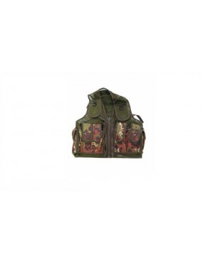 GILET TATTICO VEGETATO CON 8 TASCHE E PORTA CAMELBACK  [H10051TC]