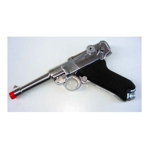 P08 LUGER SILVER GAS SCARRELLANTE FULL METAL  [W040S]