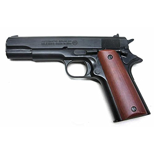 BRUNI SEMIAUTOMÁTICO 96 COLT 1911 CAL. 8MM BLANCO NEGRO Y MADERA [BR-1911]