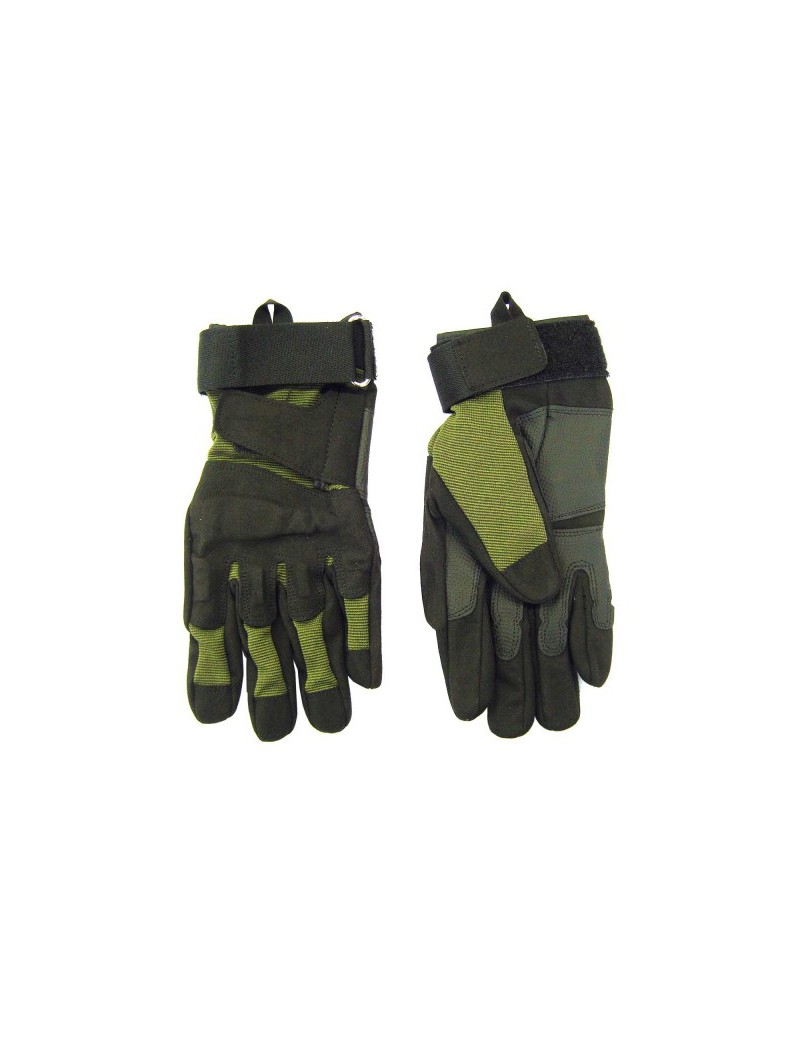 GRÜNE TAKTISCHE HANDSCHUHE IN CORDURA, VERSTÄRKT MIT ECO LEATHER.  [GL38V]